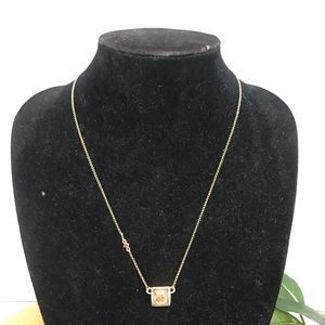 Kenneth Cole Gold Tone Floating Gem Necklace